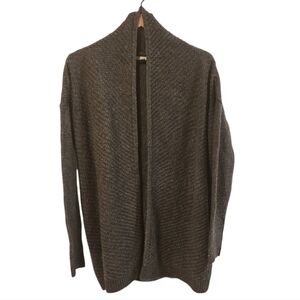 Banana Republic Charcoal Gray Wool Blend Open Front Long Cardigan Size Small